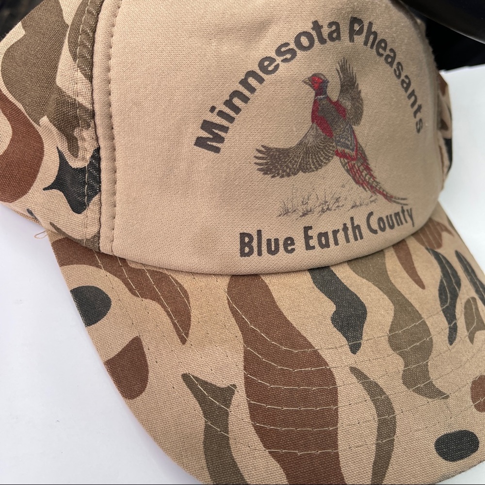 Vintage Trucker SnapBack Hat Tan Brown Camo Minnesota Pheasants Cap Worn In OS - Picture 7 of 13